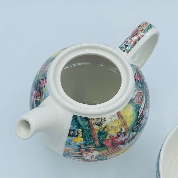 James Sadler Afternoon Tea for One Stacking Teapot & Cup World of Tea England - Picture 12 of 12